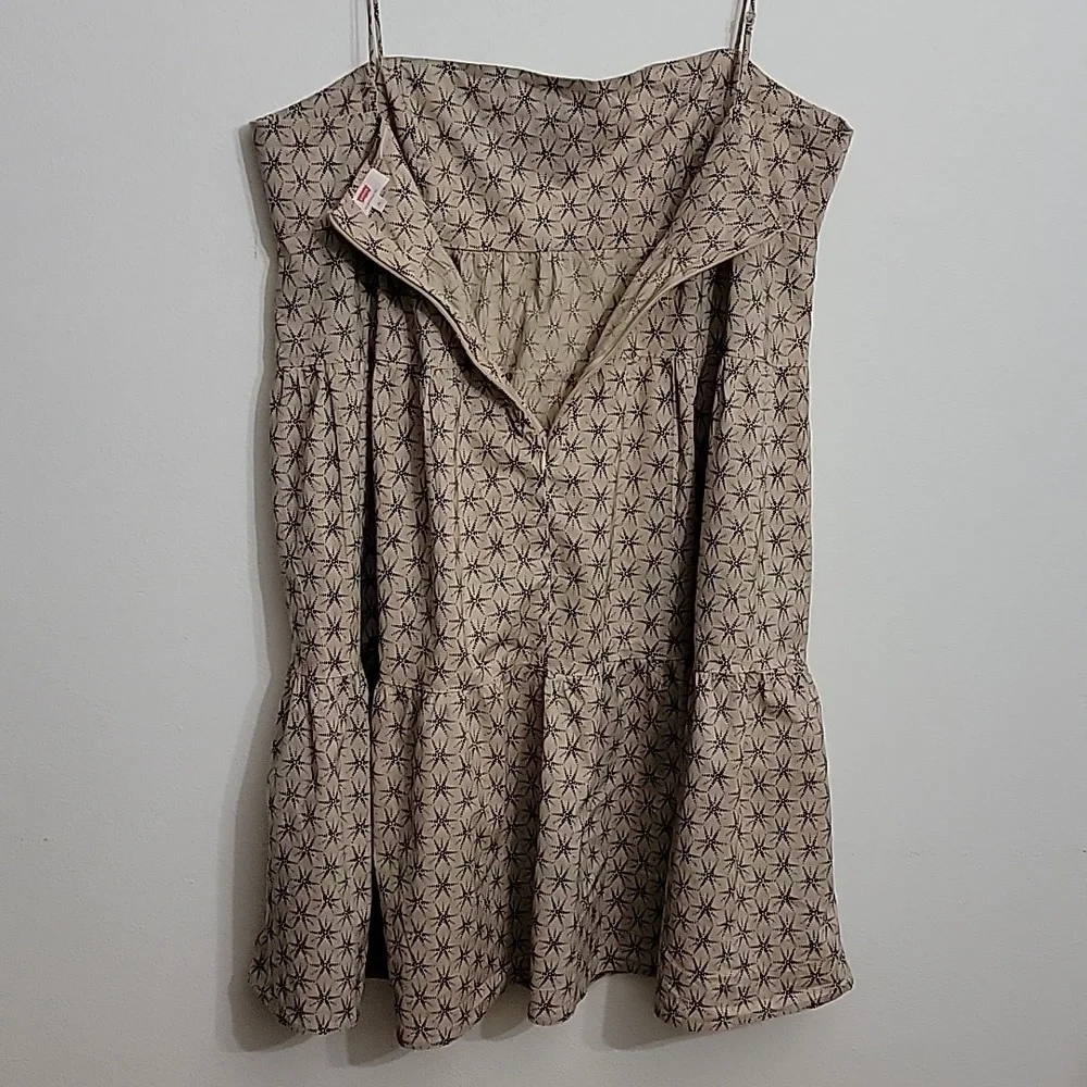 LEVI'S  Women's Casual Tan/Black Spaghetti Strap Dress Size XL